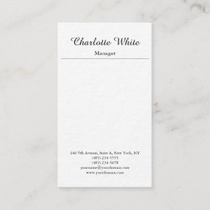 Tarjeta De Visita Negro Blanco Elegante Letra Pincel Minimalista Mod