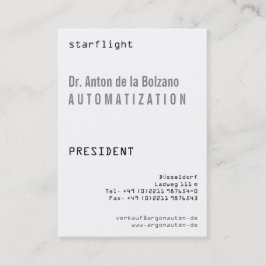 Tarjeta De Visita Negro, blanco, fresco