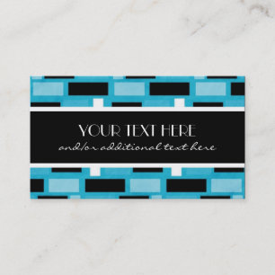 Tarjeta De Visita Negro, blanco y azul