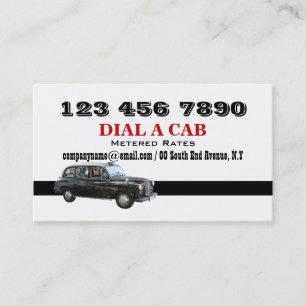 Tarjeta De Visita Negro británico de Londres del taxi