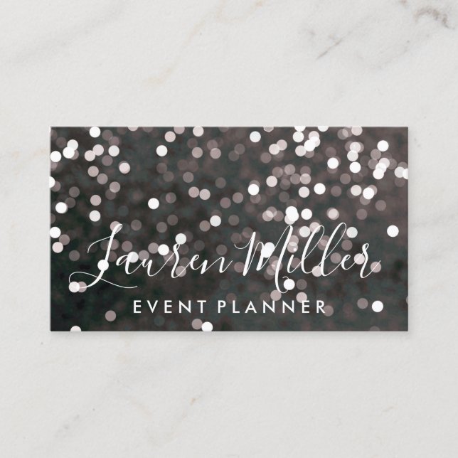 Tarjeta de visita - negro chispeante de los (Anverso)