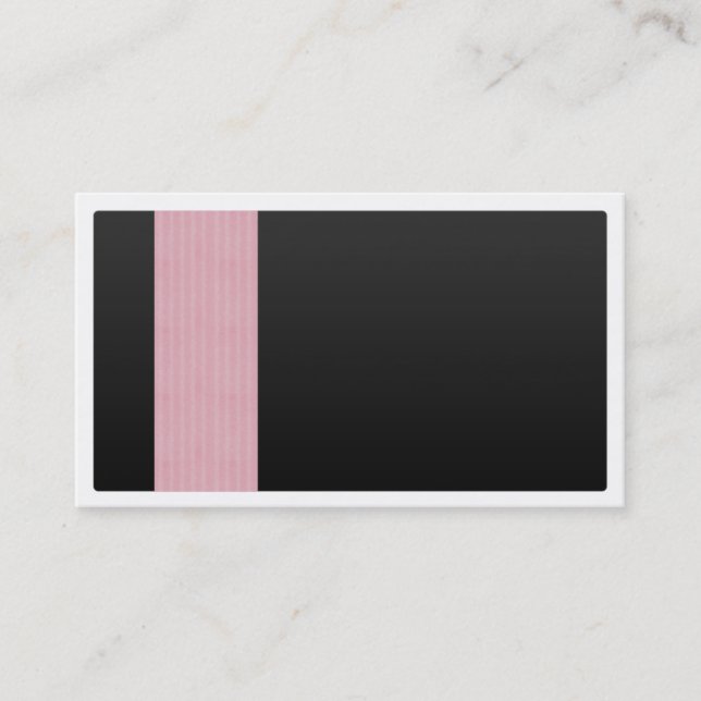 Tarjeta De Visita Negro con el modelo rosado (Anverso)