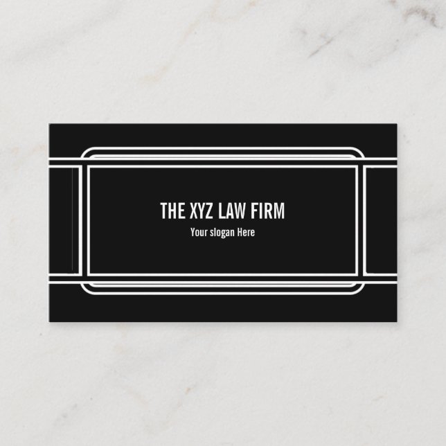 Tarjeta De Visita Negro con marco Pro (Anverso)