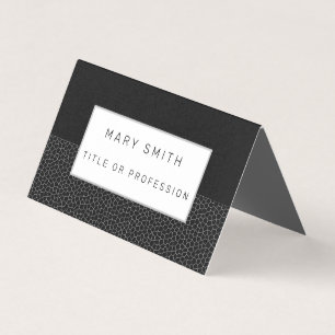 Tarjeta De Visita Negro de cristal contenido