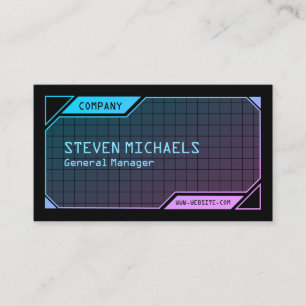 Tarjeta De Visita Negro de cuadro de Sci fi