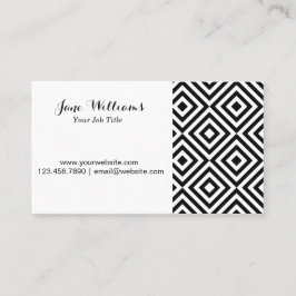 Tarjeta De Visita Negro de la parte posterior del diamante de la