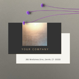 Tarjeta De Visita Negro de oro del diseñador de interiores minimalis