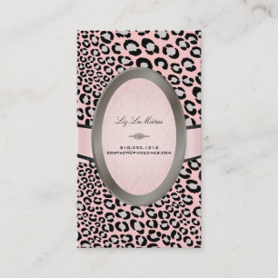 Tarjeta De Visita Negro de PixDezines, puntos blancos del leopardo