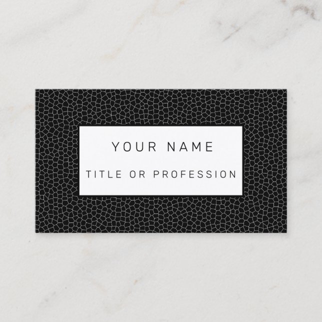 Tarjeta De Visita Negro de vidrio manchado (Anverso)