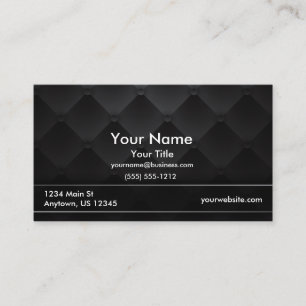Tarjeta De Visita Negro del lujo
