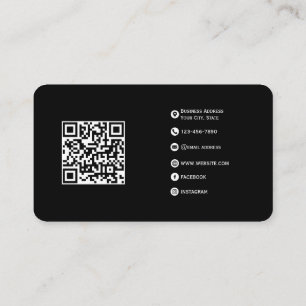 Tarjeta De Visita Negro - Diseño moderno totalmente Personalizable