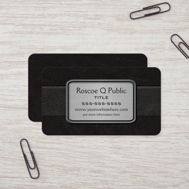 Tarjeta De Visita Negro ejecutivo (Anverso/Reverso In Situ)