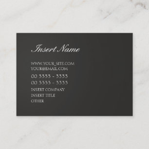 Tarjeta De Visita Negro elegante