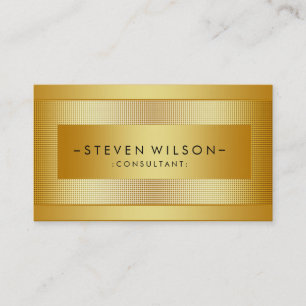 Tarjeta De Visita Negro elegante moderno profesional metalizado del