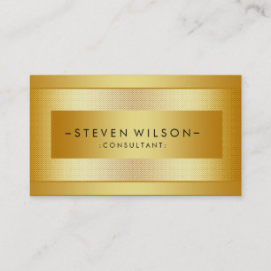 Tarjeta De Visita Negro elegante moderno profesional metalizado del