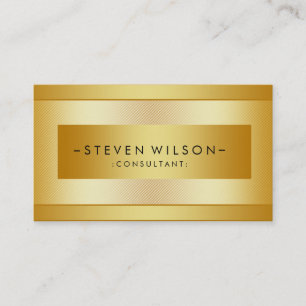 Tarjeta De Visita Negro elegante moderno profesional metalizado del