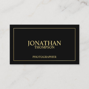 Tarjeta De Visita Negro elegante profesional y oro