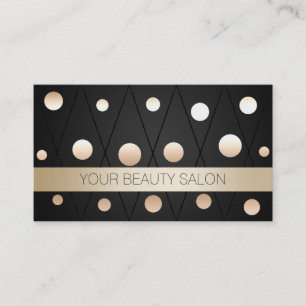 Tarjeta De Visita Negro elegante y artista de maquillaje de los