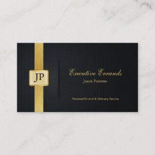 Tarjeta De Visita Negro elegante y servicio profesional de la