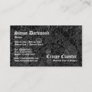 Tarjeta De Visita Negro espeluznante del claustro 01 - Abstact Tex -