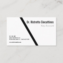 Tarjeta De Visita Negro Geométrico Grueso