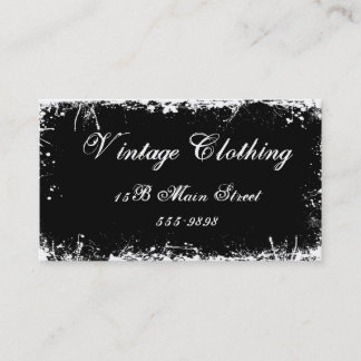Tarjeta De Visita Negro gótico del vintage