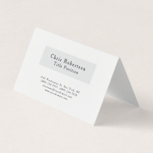 Tarjeta De Visita Negro Gris Blanco Moderno Minimalista