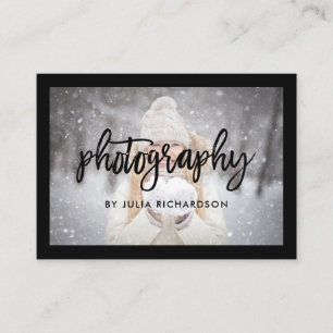 Tarjeta De Visita Negro intrépido el dos fotos para los fotógrafos