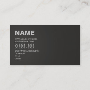 Tarjeta De Visita Negro moderno