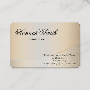 Tarjeta De Visita Negro moderno elegante metalizado del oro
