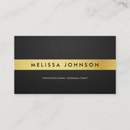 Tarjeta De Visita Negro moderno elegante profesional y oro