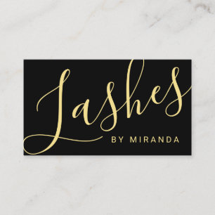Tarjeta De Visita Negro moderno profesional y artista de maquillaje