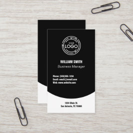 Tarjeta De Visita Negro moderno simple