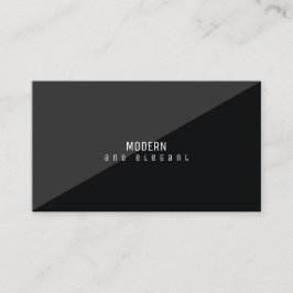 Tarjeta De Visita negro moderno y elegante mínimo