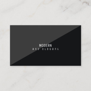 Tarjeta De Visita negro moderno y elegante mínimo