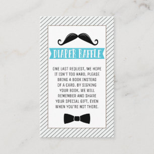 Tarjeta De Visita Negro Mustache Pequeño Hombre Solicitud de Libro I