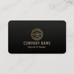 Tarjeta De Visita Negro personalizado + Lux Oro Construcción de vivi