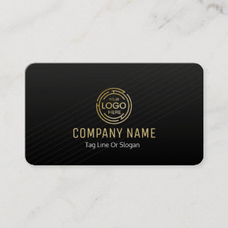 Tarjeta De Visita Negro personalizado + Lux Oro Construcción de vivi