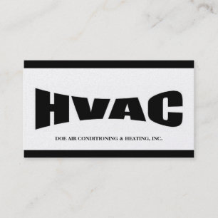 Tarjeta De Visita Negro/platino del técnico de la HVAC