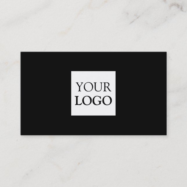 Tarjeta De Visita Negro premium clásico (Anverso)