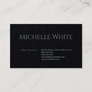 Tarjeta De Visita Negro Premium Sencillo Elegante Profesional Modern