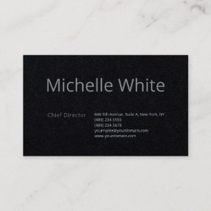 Tarjeta De Visita Negro Premium Sencillo Elegante Profesional Modern
