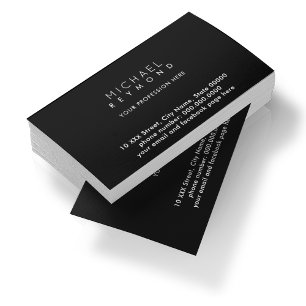 Tarjeta De Visita Negro profesional