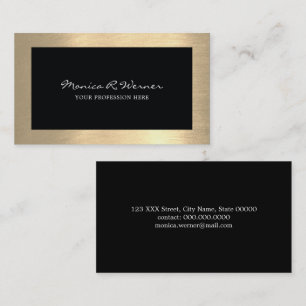 Tarjeta De Visita negro profesional elegante