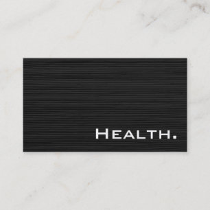Tarjeta De Visita Negro Profesional-Moderno No.3 de la salud