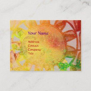 Tarjeta De Visita Negro rojo amarillo-naranja del MONOGRAMA DE
