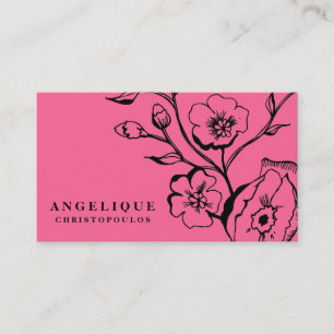 Tarjeta De Visita negro rosado 311-Lush