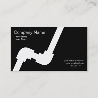Tarjeta De Visita Negro simple de Businesscard del fontanero