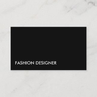 Tarjeta De Visita Negro simple profesional elegante del diseñador de