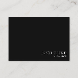 Tarjeta De Visita Negro simple y profesional